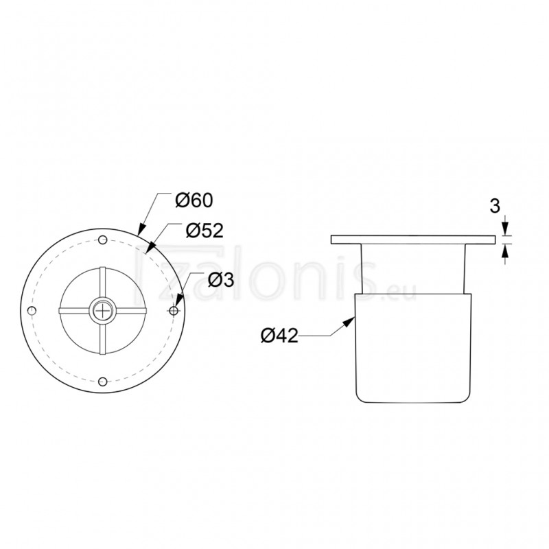 FURNITURE LEG SANDY / MAT BLACK